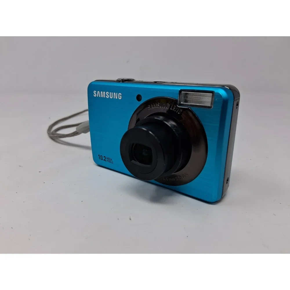 Samsung SL202 Digital Camera 10.2MP 3x Zoom Blue W Battery — TESTED & WORKING✅✅X